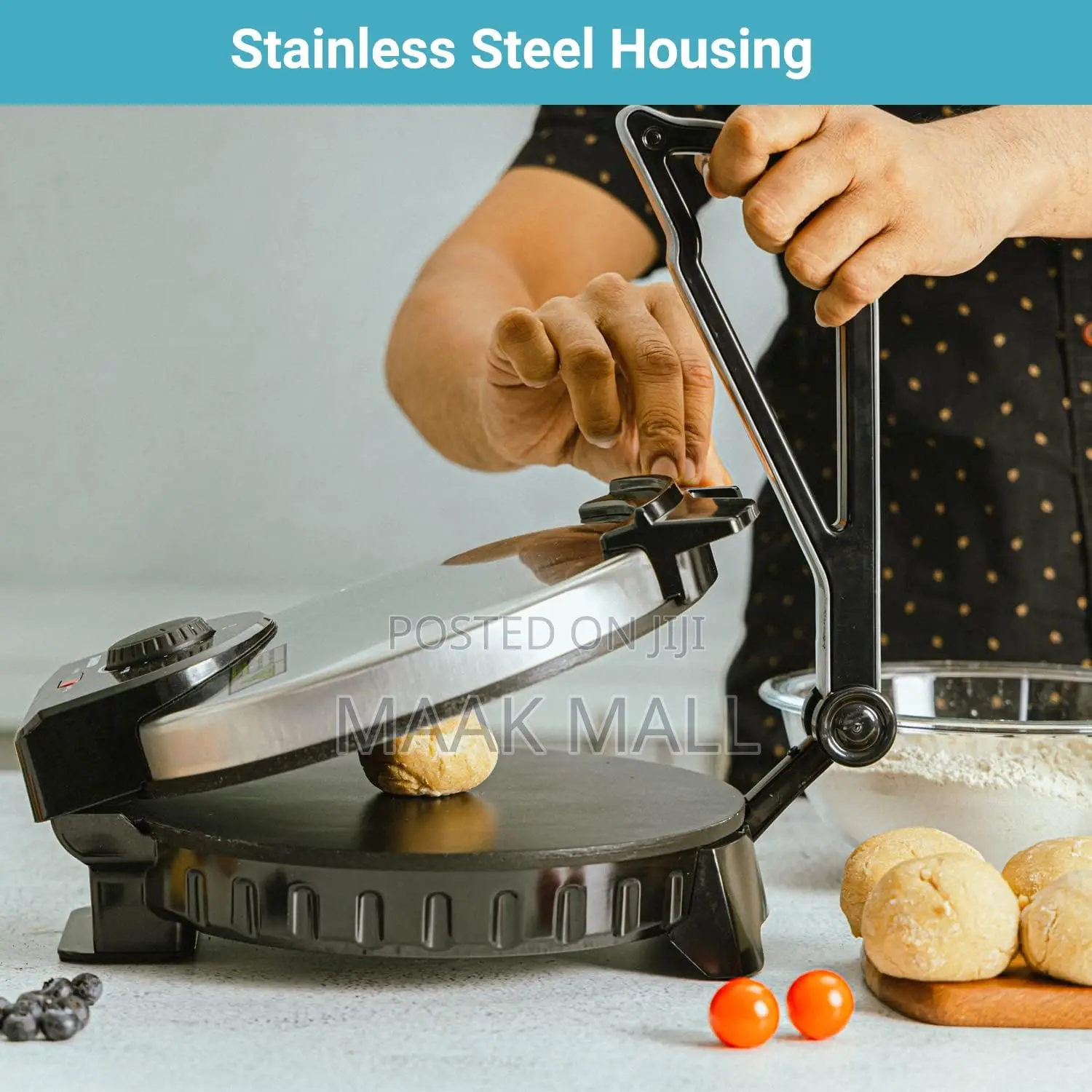 1200w Mexican Style Tortilla Press - Roti/Chapati Maker