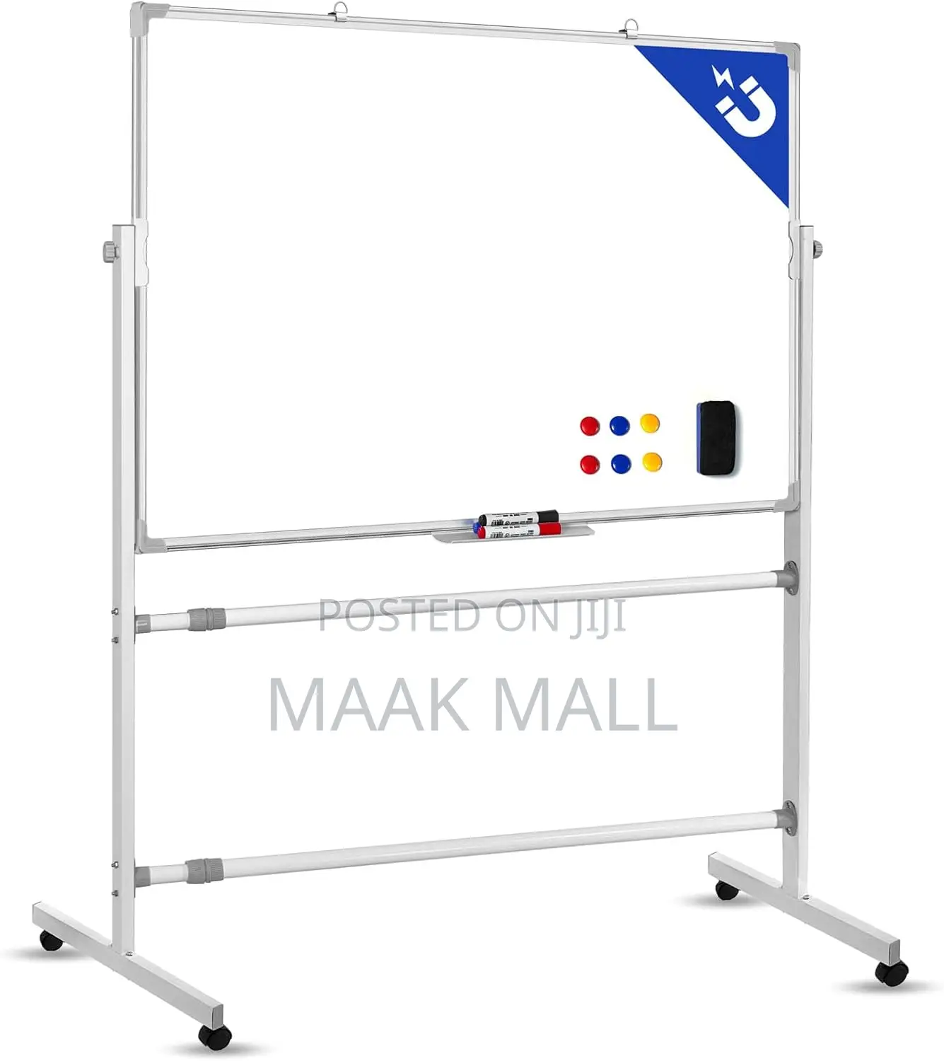Mobile Whiteboard With Stand 90x60cm, Double Sided Magnetic
