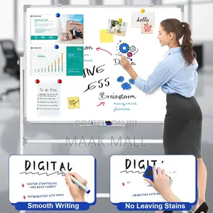 Mobile Whiteboard With Stand 90x60cm, Double Sided Magnetic