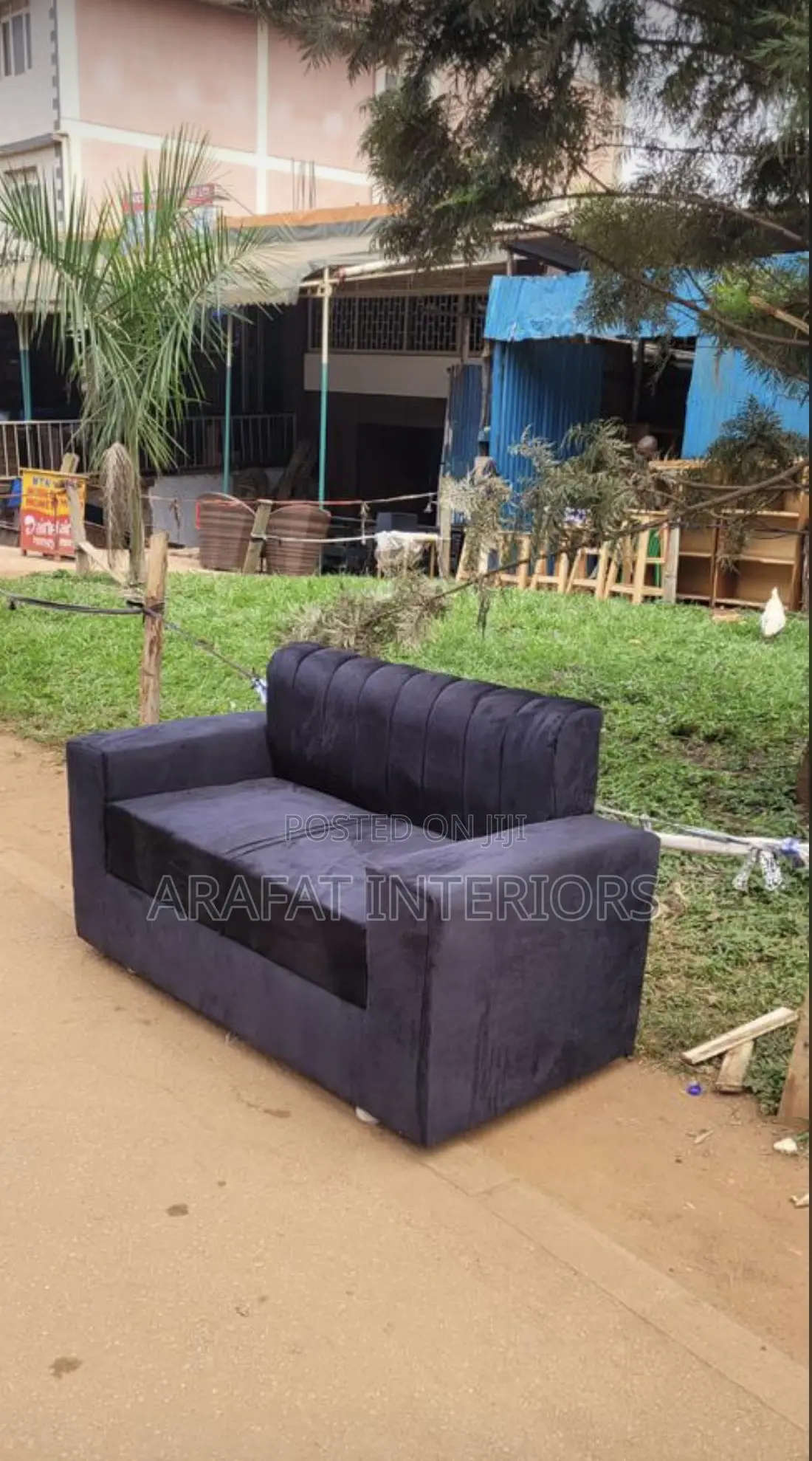 Black 2-Seater Sofa