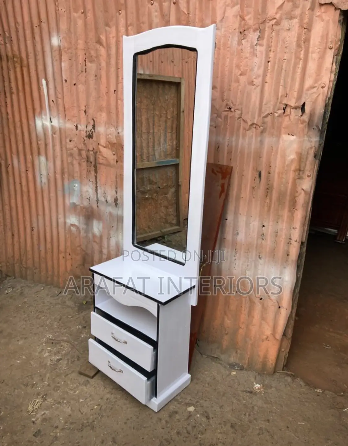 White Full-Length Dressing Mirror