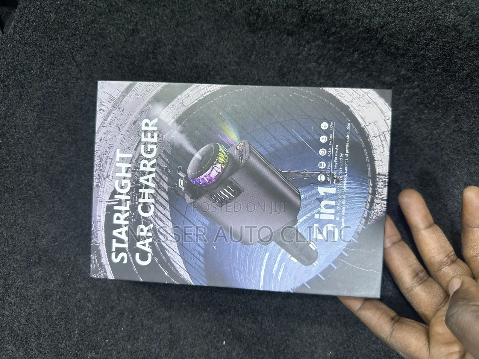 5 in 1 Starlight Car Charger With 3 Bottled Perfumes