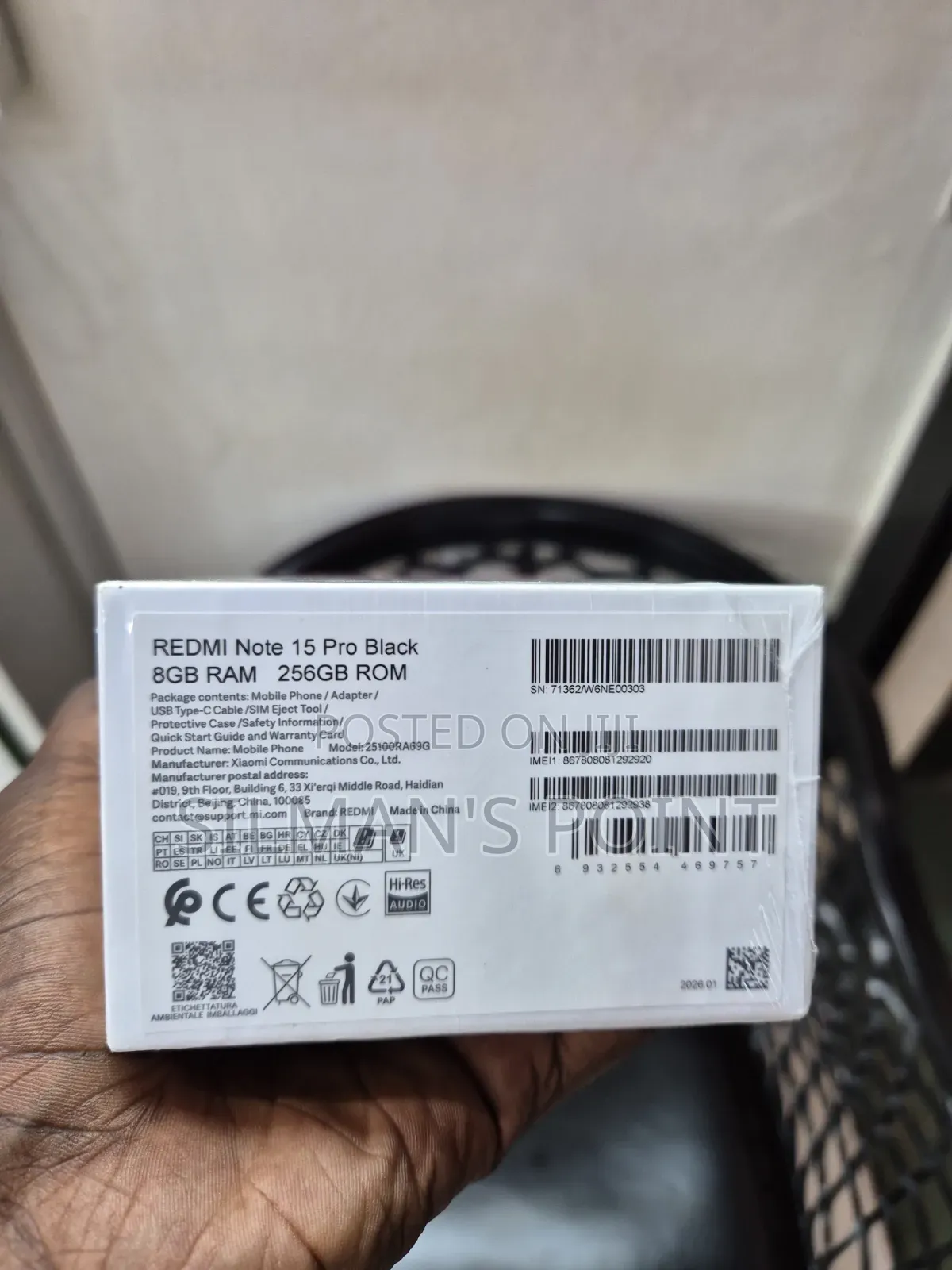 New Xiaomi Redmi Note 15 Pro 256 GB Black