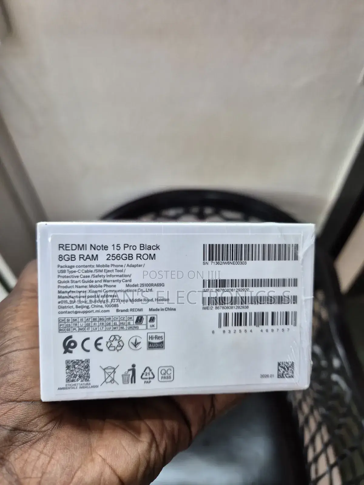 New Xiaomi Redmi Note 15 Pro 256 GB Black