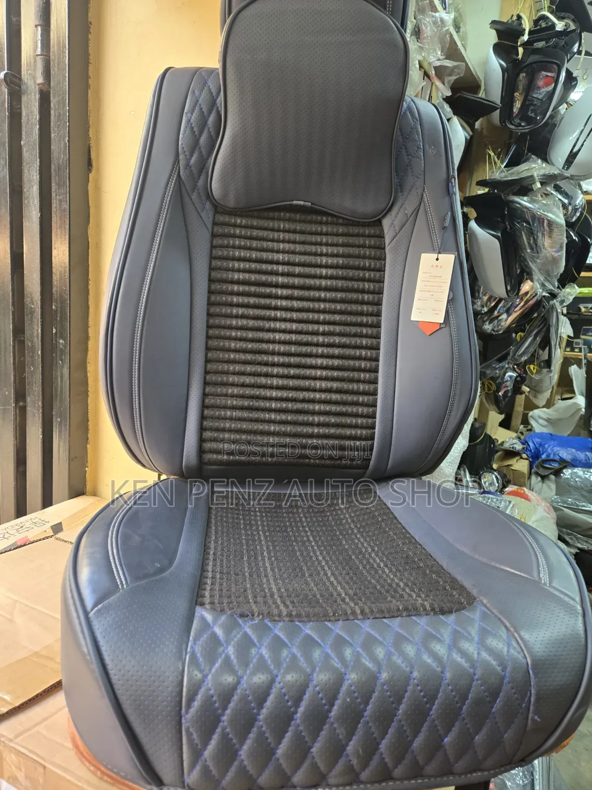 Grey and Diamond Stitched Universal Car Seat Covers