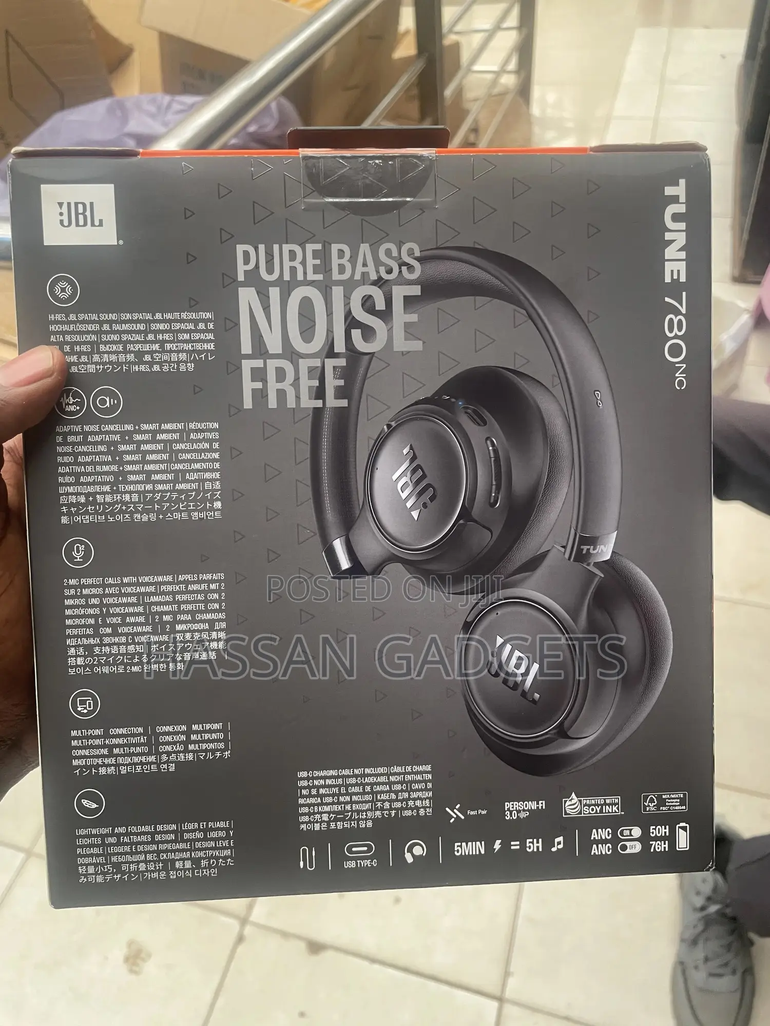 Jbl Tune 780nc Wireless Over-ear Adaptive Noise Cancelling Headphones