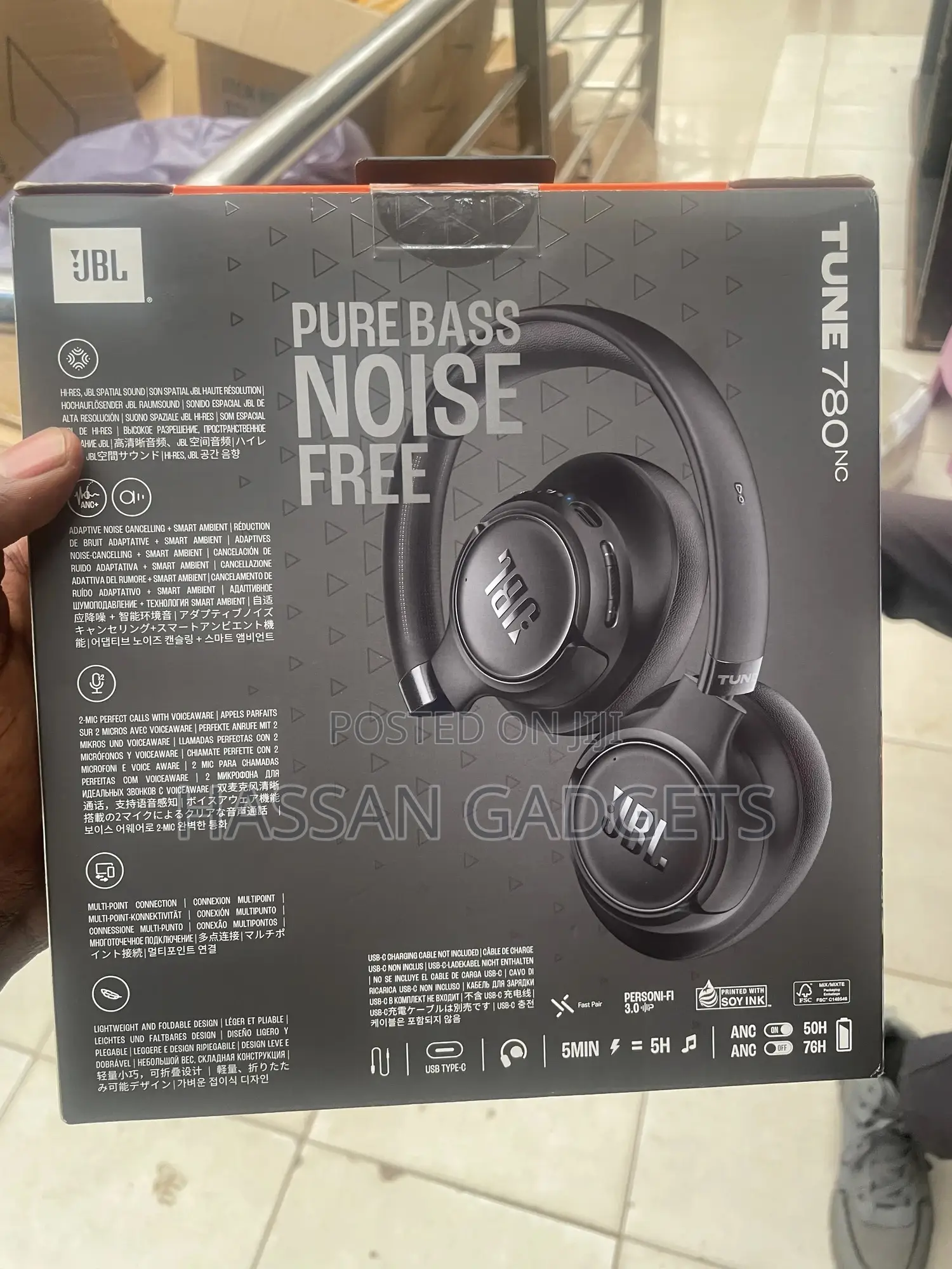 Jbl Tune 780nc Wireless Over-ear Adaptive Noise Cancelling Headphones