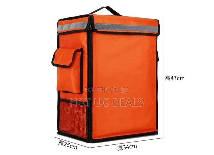 Insulated Food Delivery Backpack With Reflective Safety Strip