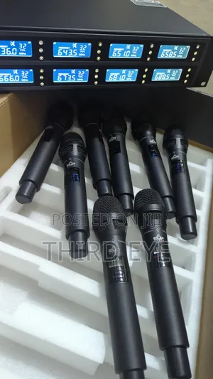 Professional Wireless Microphone 8 Pieces Evp Audio Skm8800a