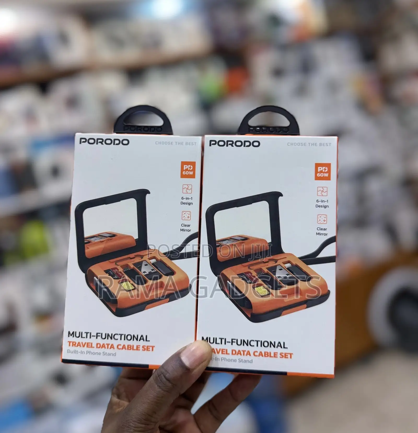 Porodo Multi-Functional Travel Data Cable Set.