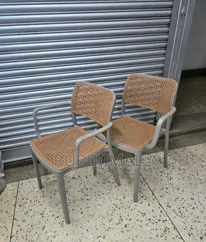 Modern Rattan Plastic Chair ~ 2 Pc