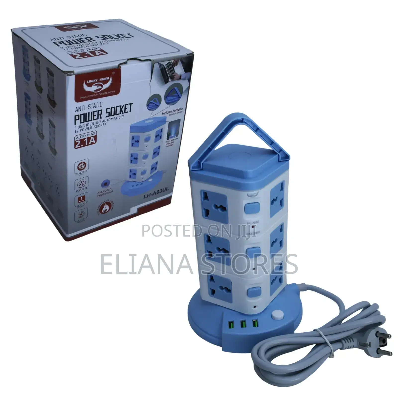 Anti-Static Power Socket 3 Usb Ports