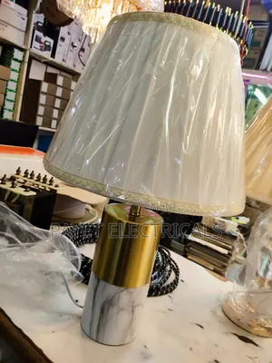 Gold/ White Bedside Table Lamp