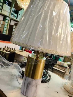 Gold/ White Bedside Table Lamp