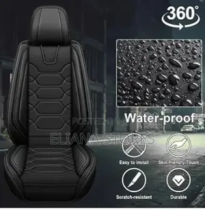 5 Seater Car Seat Cover Leather Black