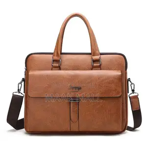 Leather Men’S Travel Laptop Handbag
