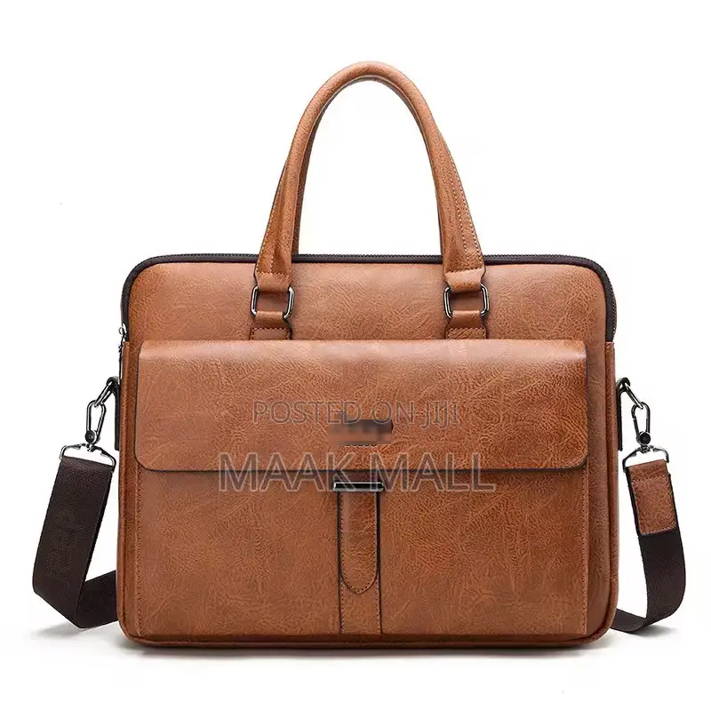 Leather Men’S Travel Laptop Handbag