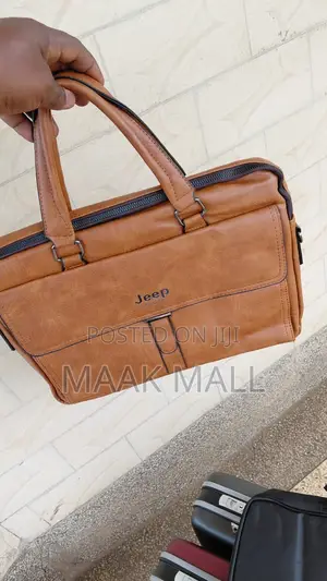 Leather Men’S Travel Laptop Handbag