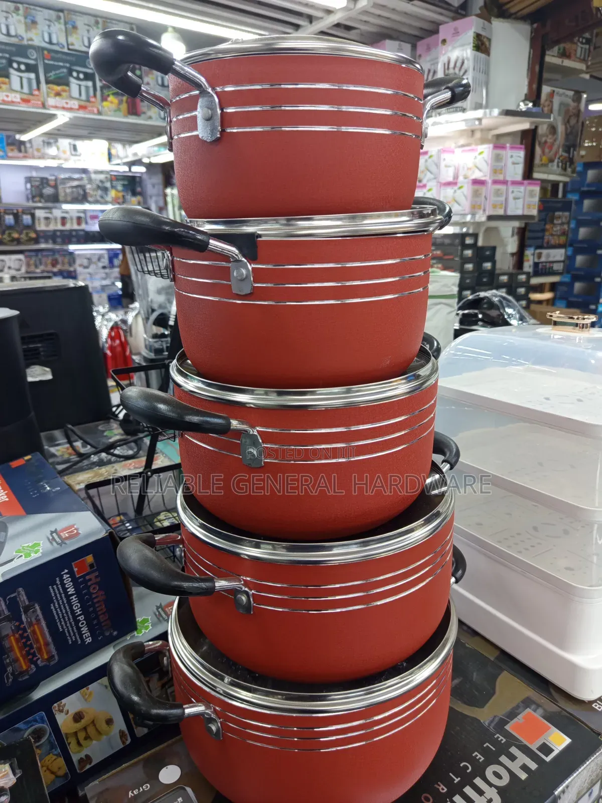 Saurce Pans 5 Pieces Red