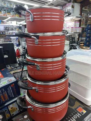 Saurce Pans 5 Pieces Red