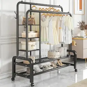 Rolling Apparel Stand Cloth Rack