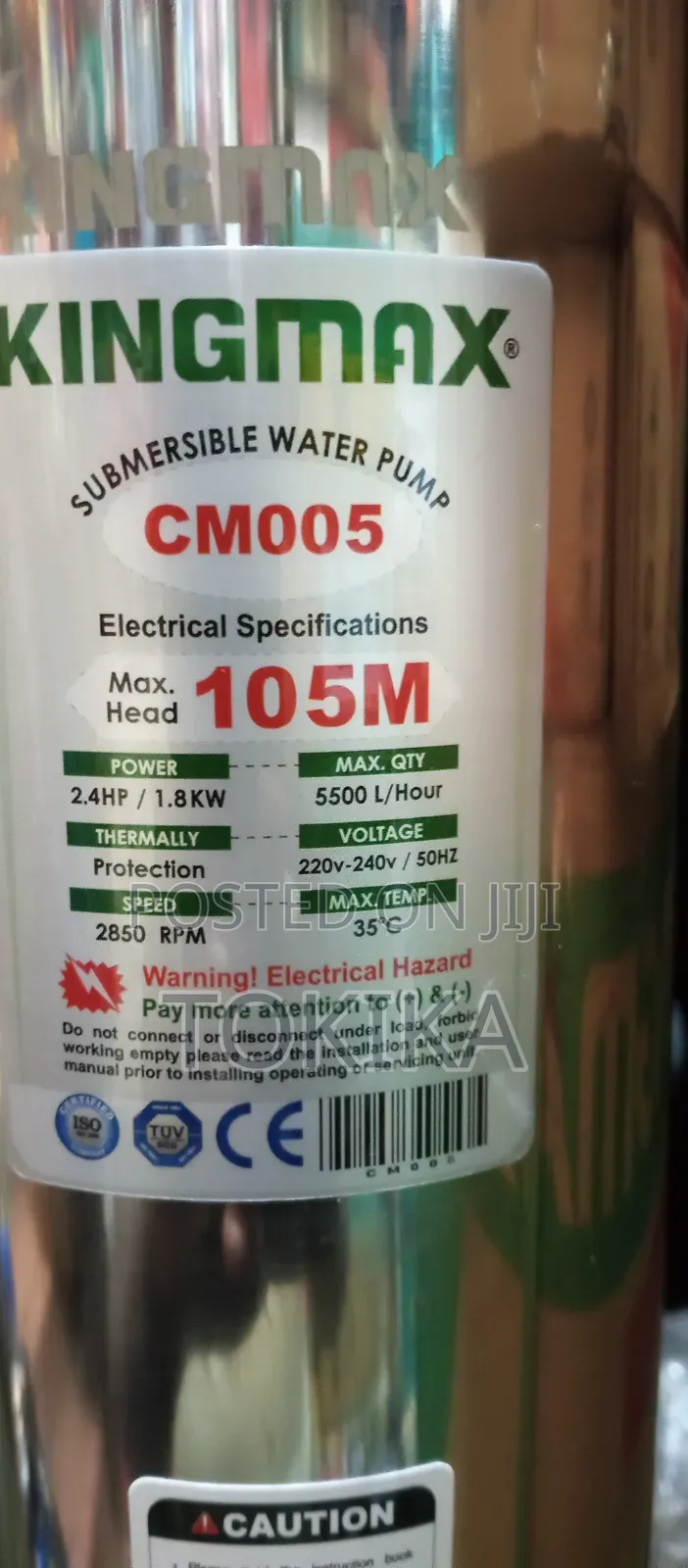 Kingmax Submersible Water Pump 105 Meters (329.6 Feet) Heavy Duty