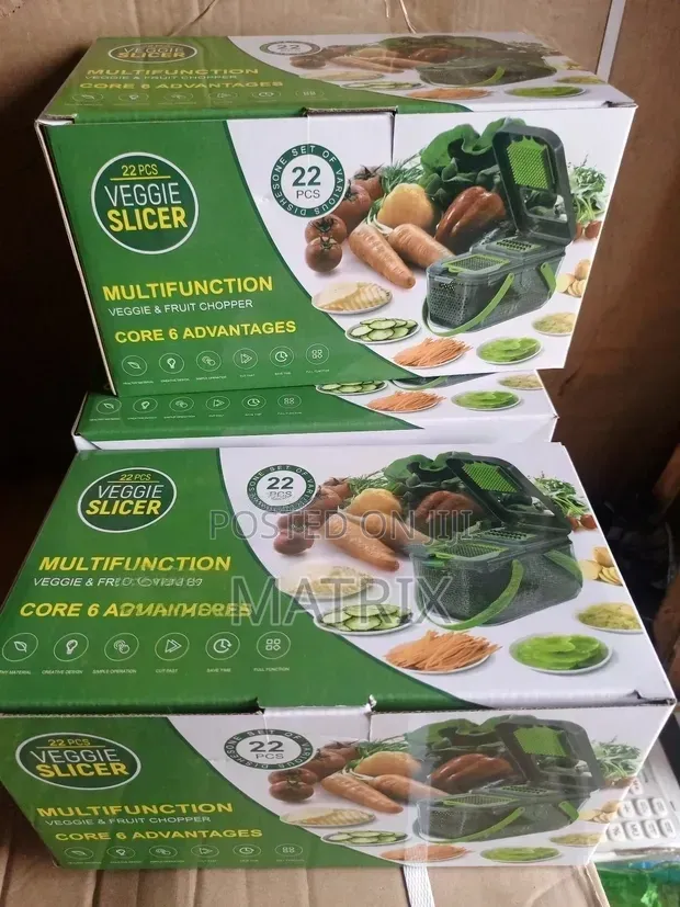 22 In1 Vegetable Chopper Salad Fruit Slicer Food Dicer Cutter Peeler