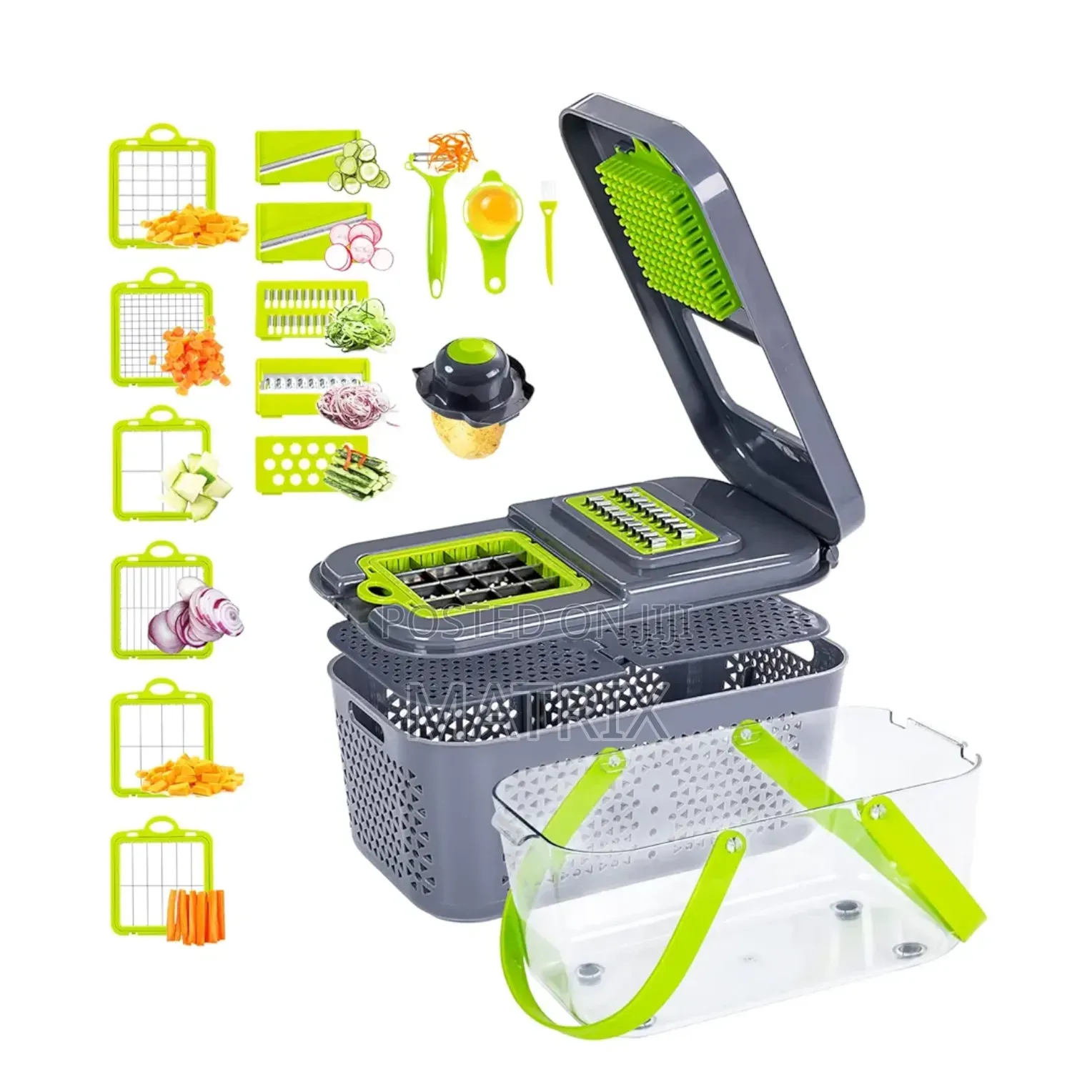 22 In1 Vegetable Chopper Salad Fruit Slicer Food Dicer Cutter Peeler