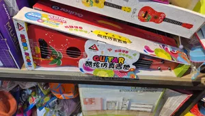 Guitar Toy, 4 Strings Acoustic Musical Instrument for Kids, 22 Cm9