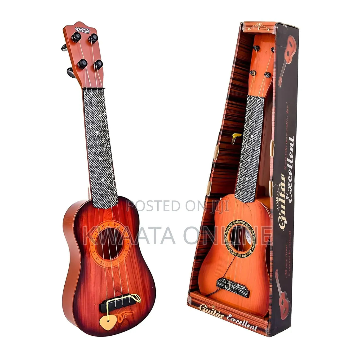Guitar Toy, 4 Strings Acoustic Musical Instrument for Kids, 22 Cm9