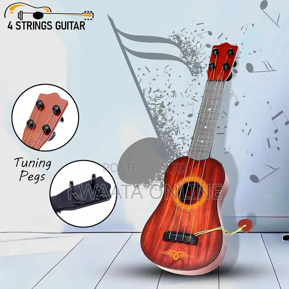 Guitar Toy, 4 Strings Acoustic Musical Instrument for Kids, 22 Cm9