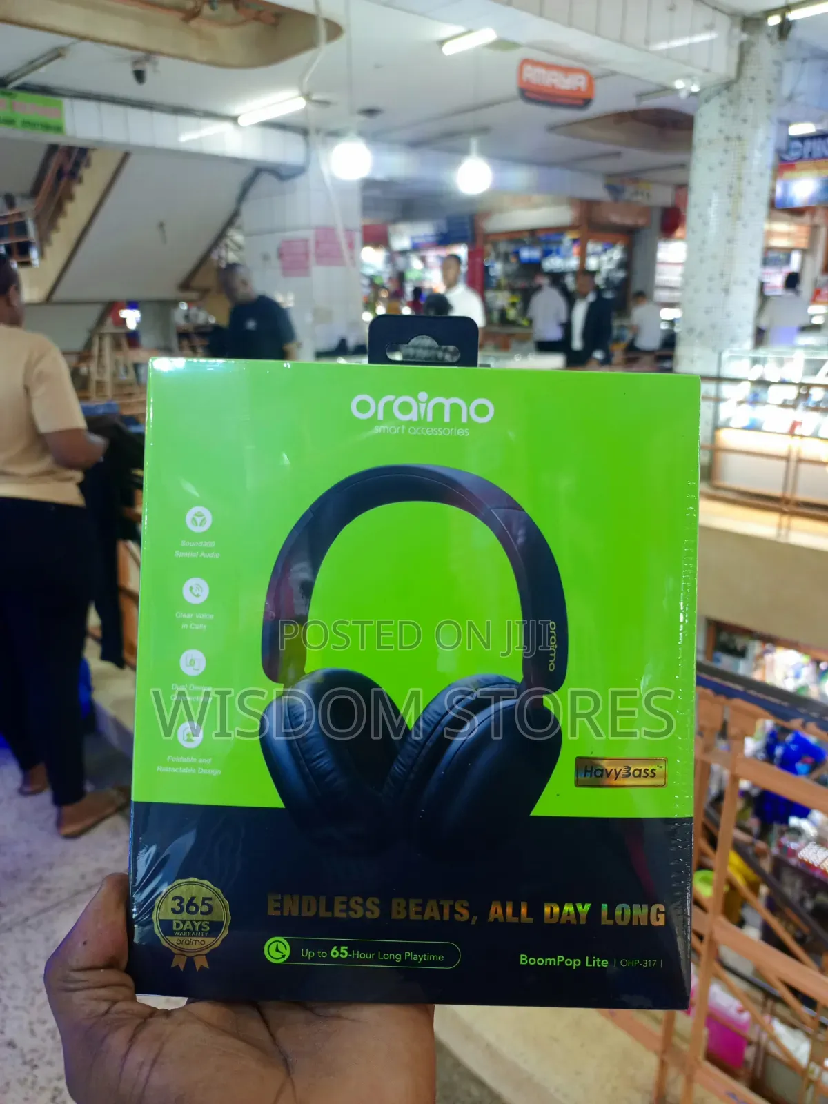 Oraimo Boompop Lite Enc Over-Ear Wireless Headphones Ohp-317