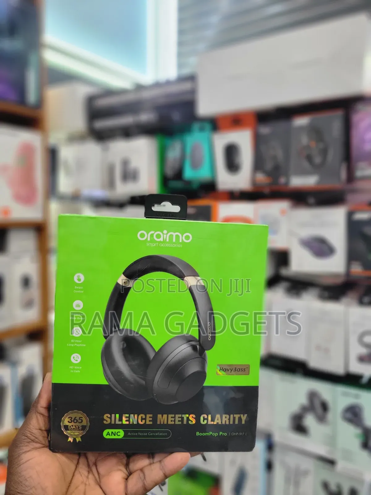 Oraimo Boompop Pro (Ohp-917) Anc Over-Ear Wireless Headphone.