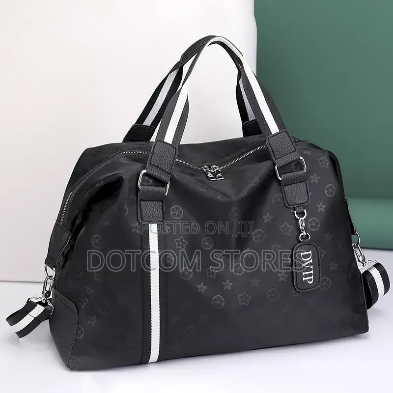 Lv Black Duffle Travel Bag