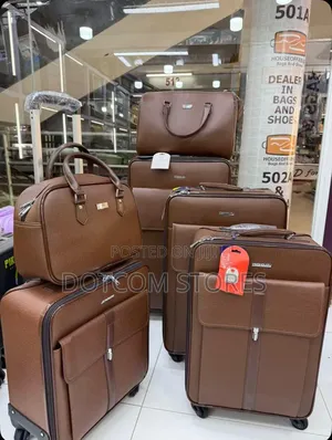4pcs Set of Leather Travel Suitcase With Wheels