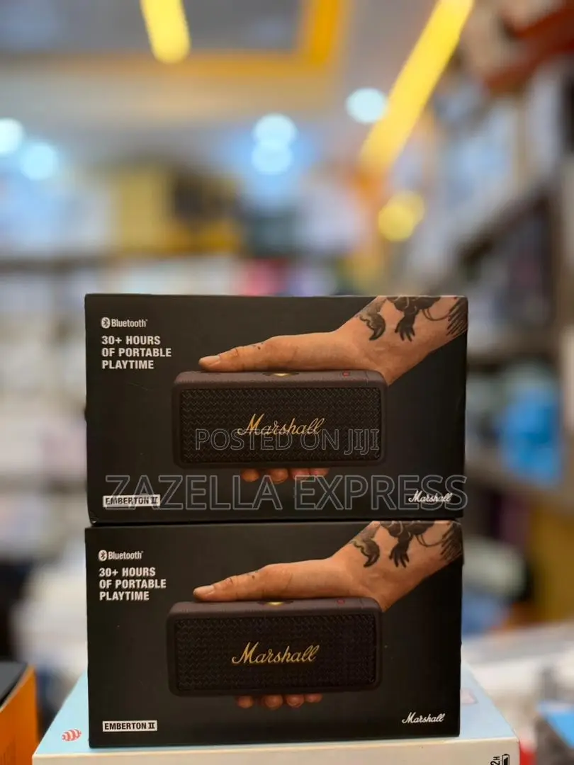 Marshall Emberton 2 Ii Portable Bluetooth Speaker, Black Brass