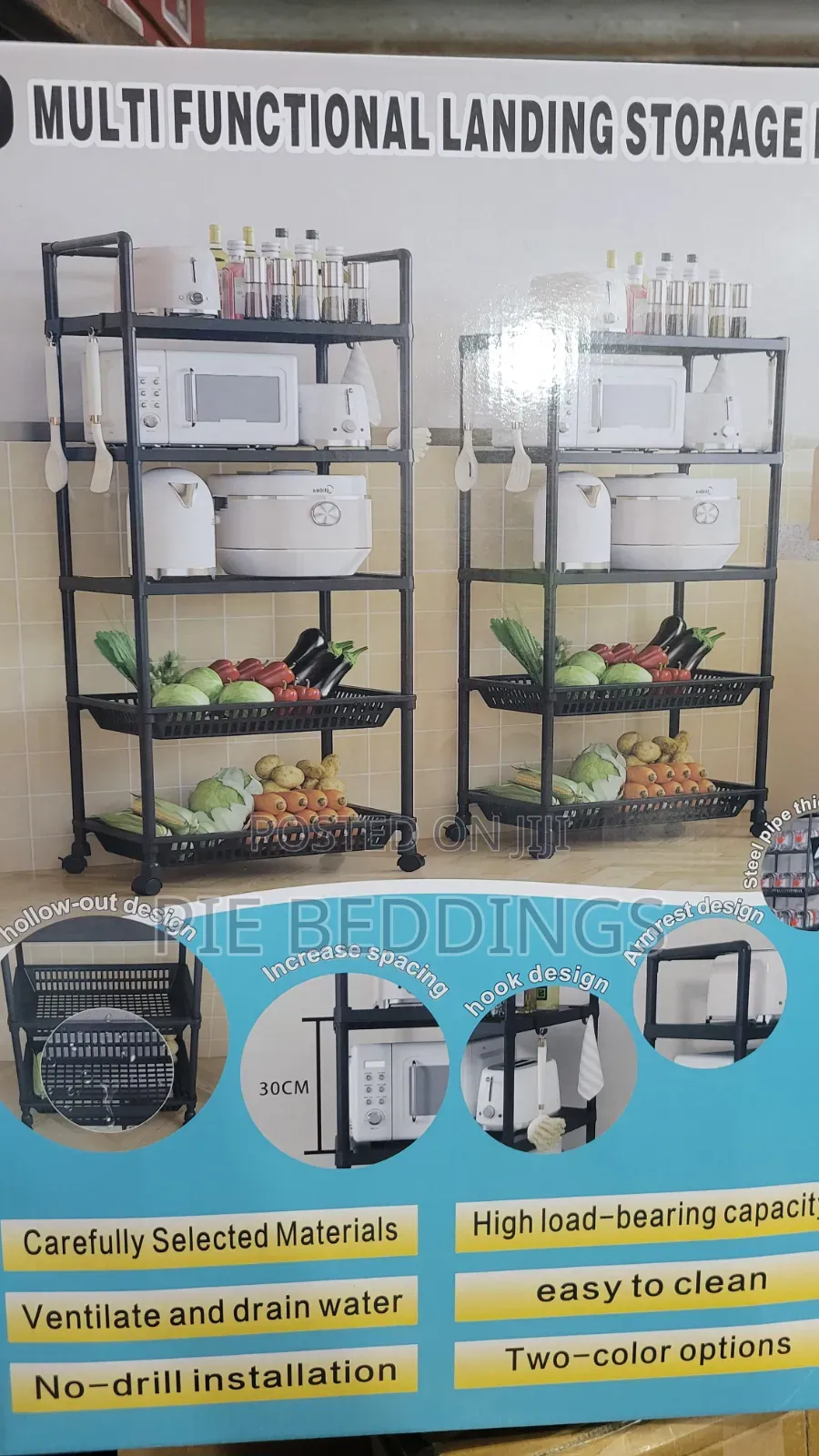 Multifunctional Kitchen Storage Rack With Wheels