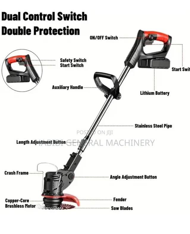 Edon Cordless/Battery Powered/Electric Brush Grass Cutter