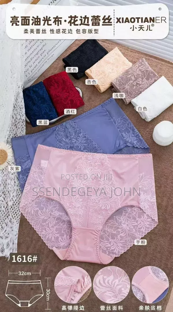 High-Waisted Women's Lace Tummy Control Panties