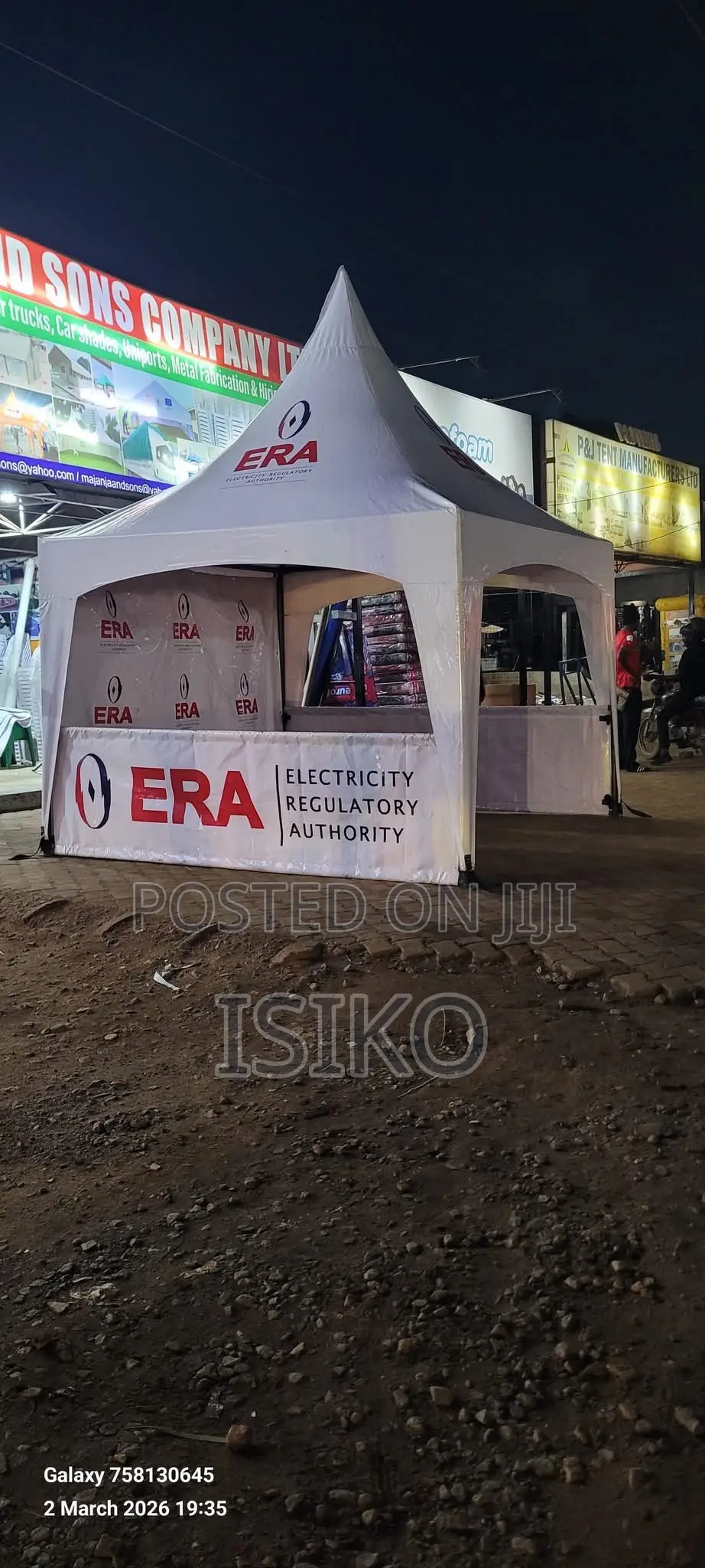 3m by 3m White Tent