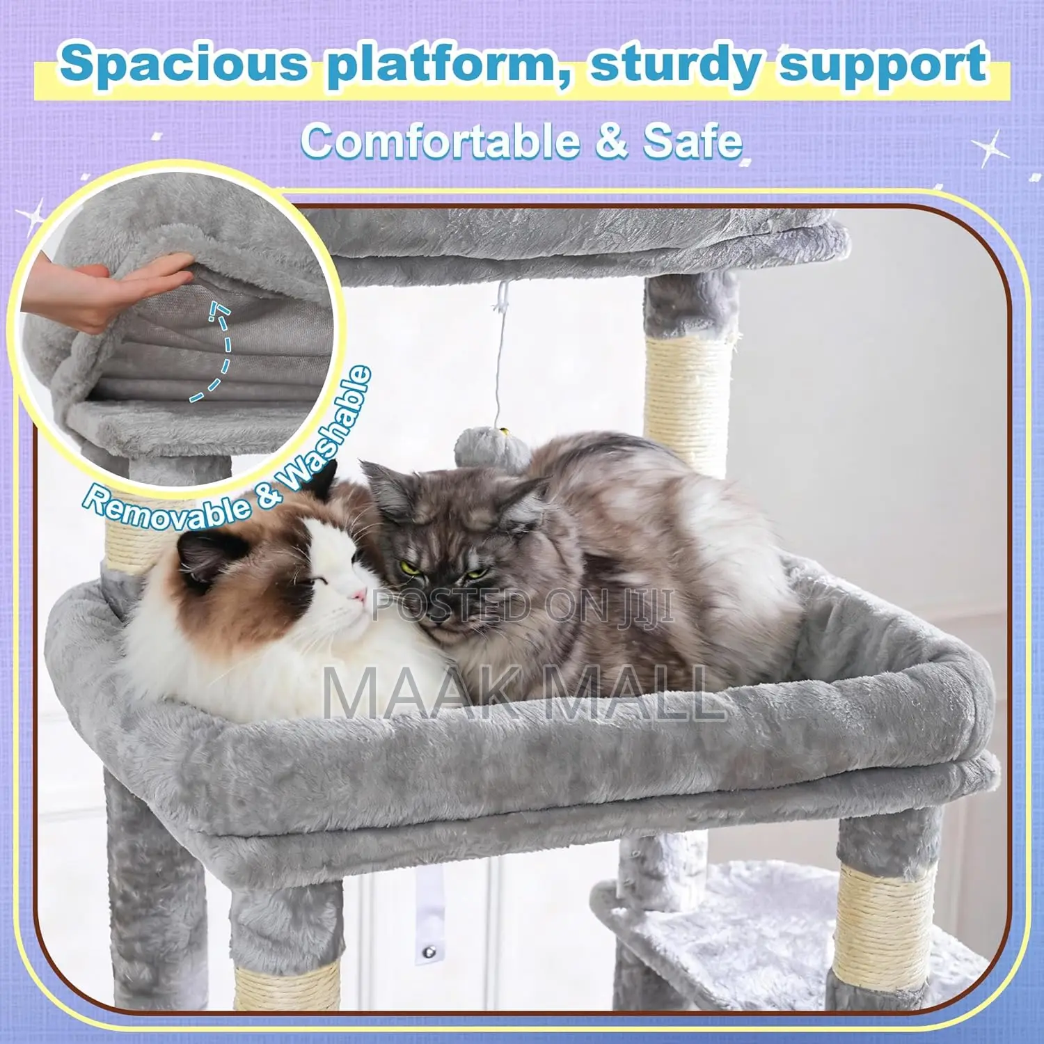 Cat Tree Tower, Scratching Posts With Extra Large Platform