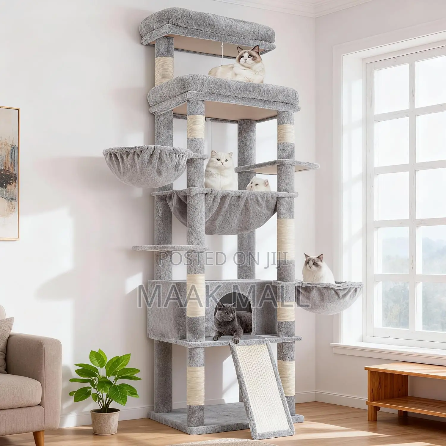 Cat Tree Tower, Scratching Posts With Extra Large Platform