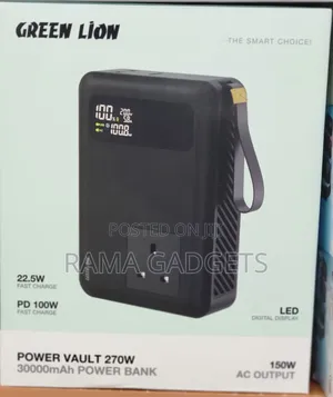 Green Lion Power Vault 270w 30000mah Power Bank.