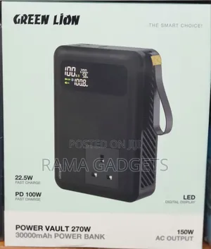 Green Lion Power Vault 270w 30000mah Power Bank.