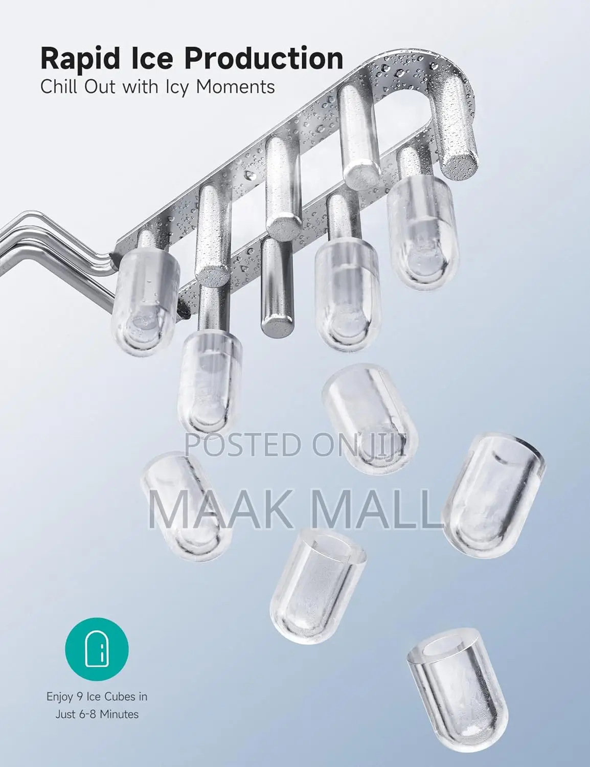 Ice Maker, Ice Cube Machine,Water 1.4l Production Capacity