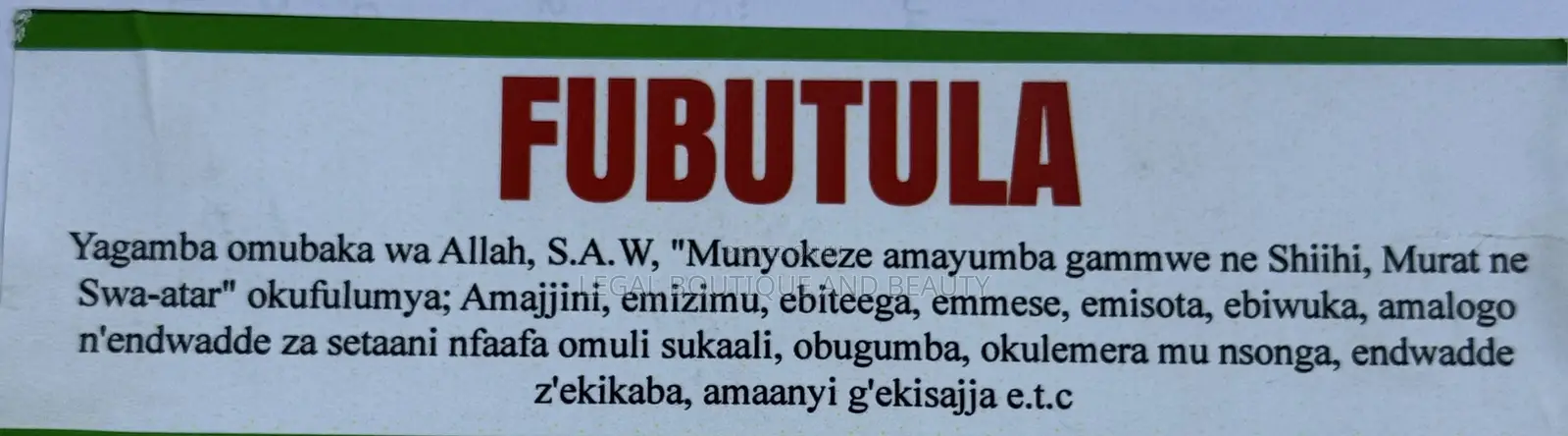 Fubutula For Home Protection