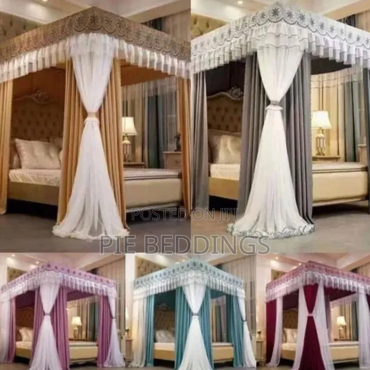 4 Stand Mosquito Nets With Curtains For 5x6 And 6x6