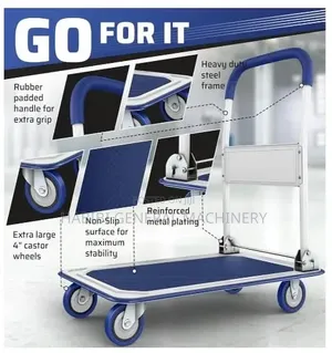 Folding Heavy Duty/Platform Cart Trolley With Puncture Resistant Tires