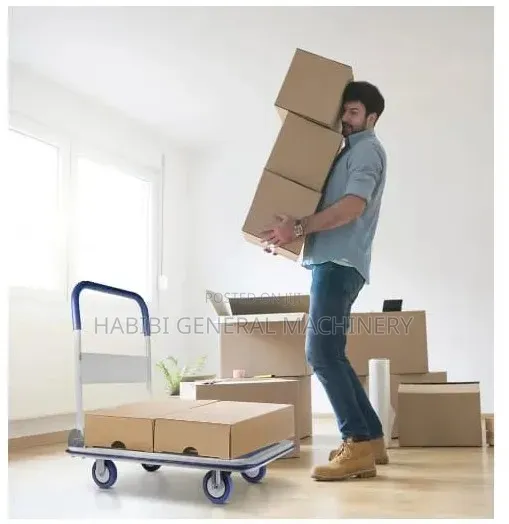 Folding Heavy Duty/Platform Cart Trolley With Puncture Resistant Tires