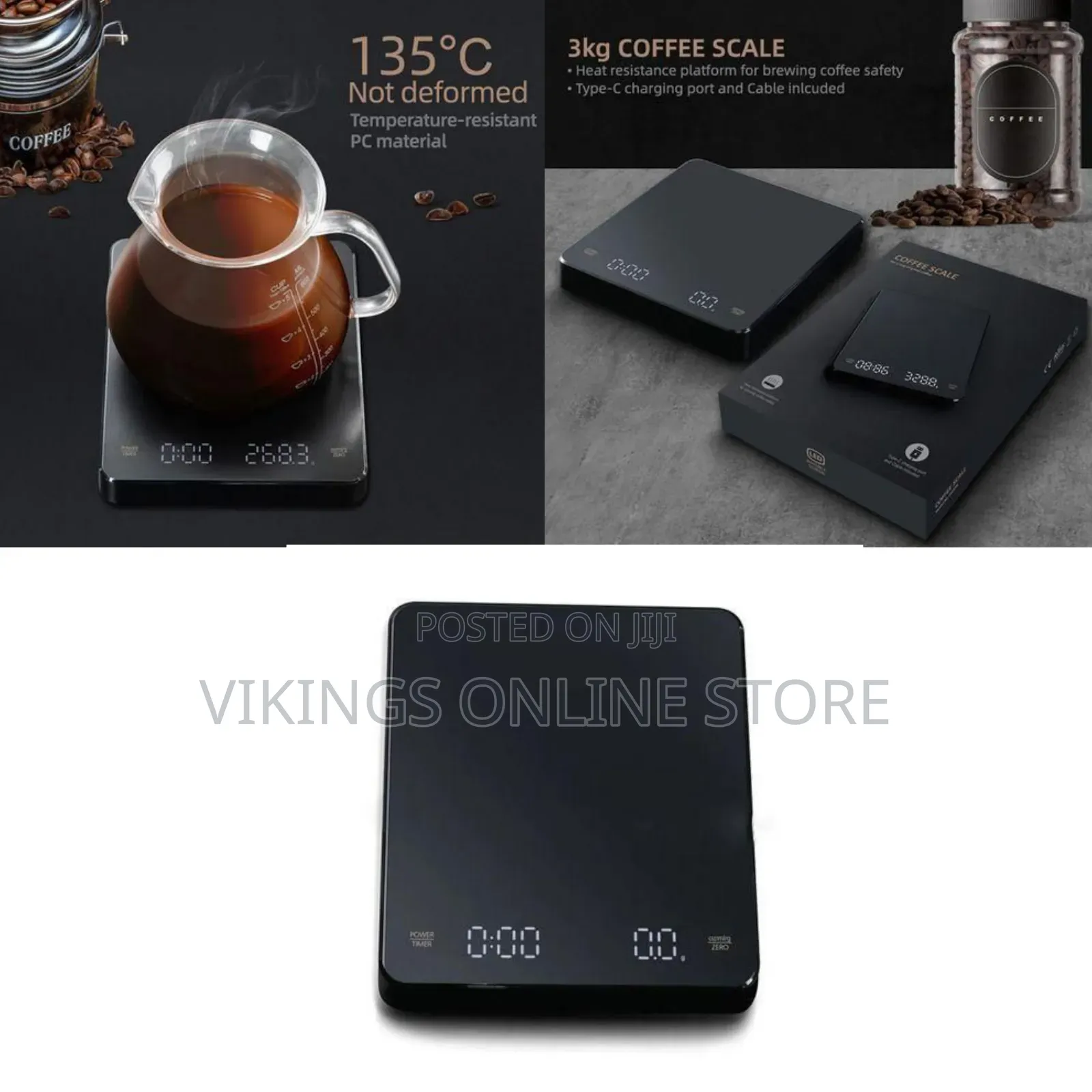 Precision Digital Coffee Scale With Integrated Timer - Multicolor